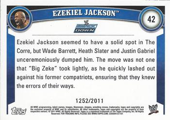 2011 Topps WWE - Blue #42 Ezekiel Jackson Back