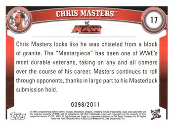 2011 Topps WWE - Blue #17 Chris Masters Back