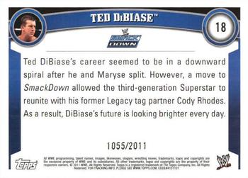 2011 Topps WWE - Blue #18 Ted DiBiase Jr. Back