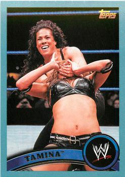 2011 Topps WWE - Blue #24 Tamina Front