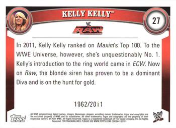 2011 Topps WWE - Blue #27 Kelly Kelly Back