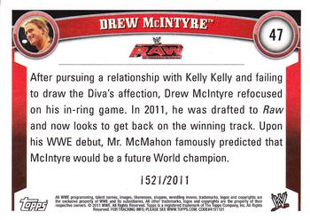 2011 Topps WWE - Blue #47 Drew McIntyre Back