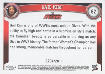 2011 Topps WWE - Blue #62 Gail Kim Back