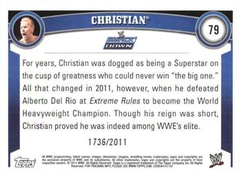 2011 Topps WWE - Blue #79 Christian Back