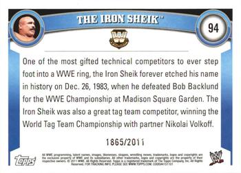 2011 Topps WWE - Blue #94 The Iron Sheik Back