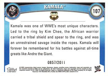 2011 Topps WWE - Blue #107 Kamala Back