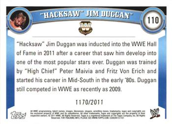 2011 Topps WWE - Blue #110 Hacksaw Jim Duggan Back