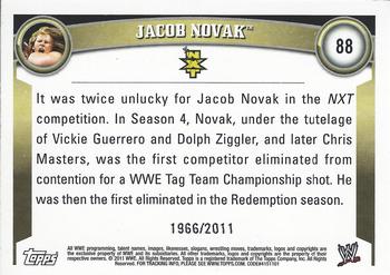 2011 Topps WWE - Blue #88 Jacob Novak Back