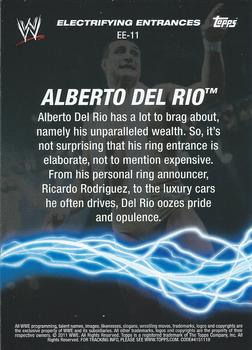 2011 Topps WWE - Electrifying Entrances #EE-11 Alberto Del Rio Back