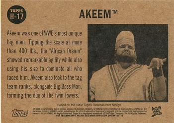 2011 Topps WWE - Heritage #H-17 Akeem Back