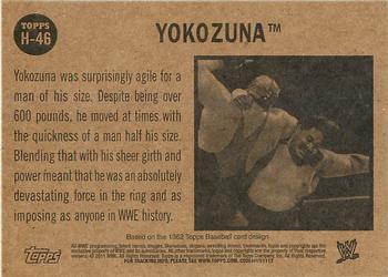 2011 Topps WWE - Heritage #H-46 Yokozuna Back