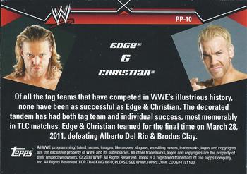 2011 Topps WWE - Prestigious Pairings #PP-10 Edge / Christian Back