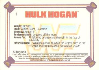 1991 Classic WWF Superstars #1 Hulk Hogan | Trading Card Database