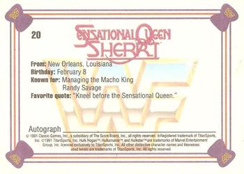 1991 Classic WWF Superstars #20 Sensational Queen Sherri  Back