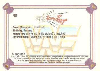 1991 Classic WWF Superstars #43 Jimmy Hart  Back