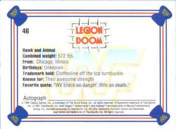 1991 Classic WWF Superstars #46 Legion Of Doom  Back