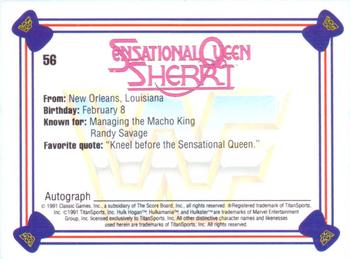 1991 Classic WWF Superstars #56 Sensational Queen Sherri  Back