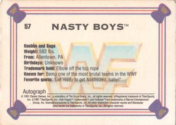 1991 Classic WWF Superstars #57 Nasty Boys Back