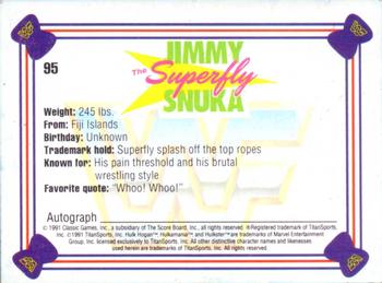 1991 Classic WWF Superstars #95 Superfly Jimmy Snuka  Back