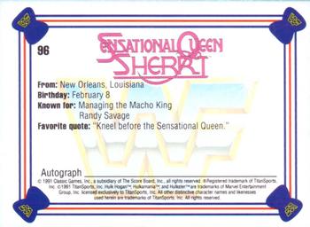 1991 Classic WWF Superstars #96 Sensational Queen Sherri  Back