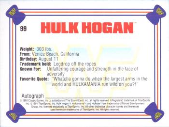 1991 Classic WWF Superstars #99 Hulk Hogan  Back