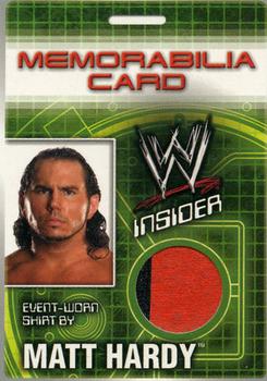 2006 Topps WWE Insider - Memorabilia #NNO Matt Hardy  Front
