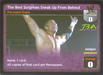 2004 Comic Images WWE Raw Deal: Vengeance #154 The Best Surprises Sneak Up From Behind Front