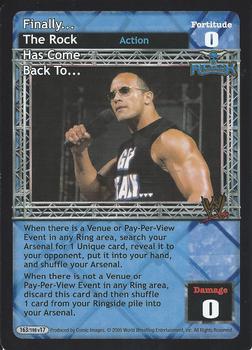 2005 Comic Images WWE Raw Deal: Unforgiven #163 Finally...The Rock Has Come Back To... Front