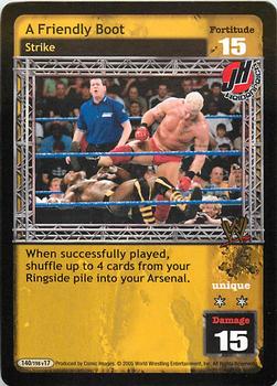 2005 Comic Images WWE Raw Deal: Unforgiven #140 A Friendly Boot Front