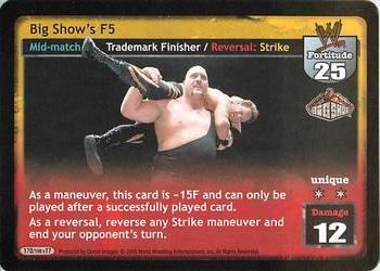 2005 Comic Images WWE Raw Deal: Unforgiven #170 Big Show's F5 Front