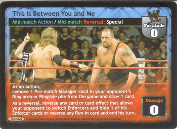 2006 Comic Images WWE Raw Deal: The Great American Bash #74 This Is Between You and Me Front