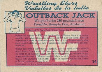 1987 O-Pee-Chee WWF #14 Outback Jack Back