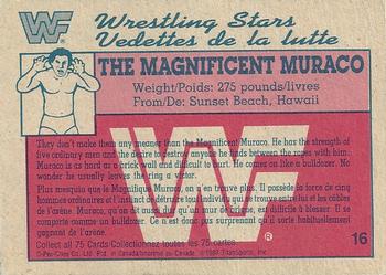 1987 O-Pee-Chee WWF #16 The Magnificant Muraco Back