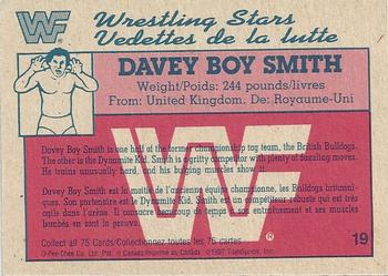 1987 O-Pee-Chee WWF #19 Davey Boy Smith Back