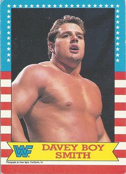 1987 O-Pee-Chee WWF #19 Davey Boy Smith Front