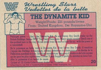 1987 O-Pee-Chee WWF #20 The Dynamite Kid Back