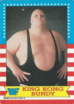 1987 O-Pee-Chee WWF #15 King Kong Bundy Front