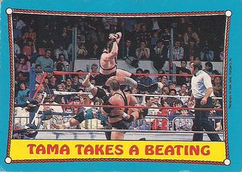 1987 O-Pee-Chee WWF #41 Tama Takes a Beating Front