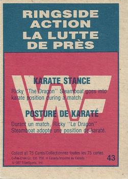 1987 O-Pee-Chee WWF #43 Karate Stance Back