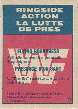 1987 O-Pee-Chee WWF #47 Flying Bodypress Back
