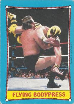 1987 O-Pee-Chee WWF #47 Flying Bodypress Front