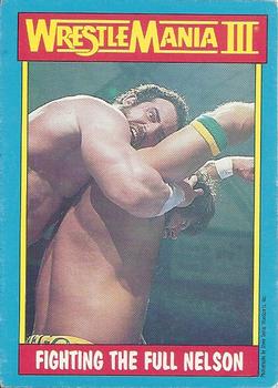 1987 O-Pee-Chee WWF #51 Fighting the Full Nelson Front