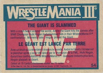 1987 O-Pee-Chee WWF #54 The Giant is Slammed Back