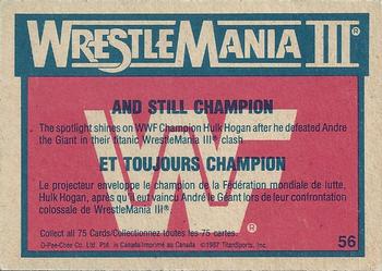 1987 O-Pee-Chee WWF #56 And Still Champion Back