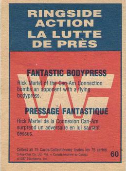 1987 O-Pee-Chee WWF #60 Fantastic Bodypress Back