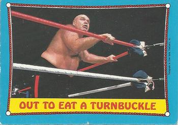 1987 O-Pee-Chee WWF #66 Out to Eat a Turnbuckle Front