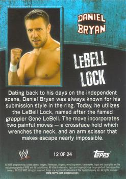 2012 Topps WWE Ringside Relic Dog Tags Inserts #12 Daniel Bryan Back