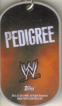 2012 Topps WWE Ringside Relic Dog Tags Inserts - Dog Tags #19 Triple H Back