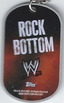 2012 Topps WWE Ringside Relic Dog Tags Inserts - Dog Tags #21 The Rock Back