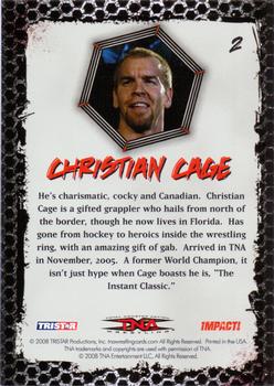 2008 TriStar TNA Impact #2 Christian Cage  Back